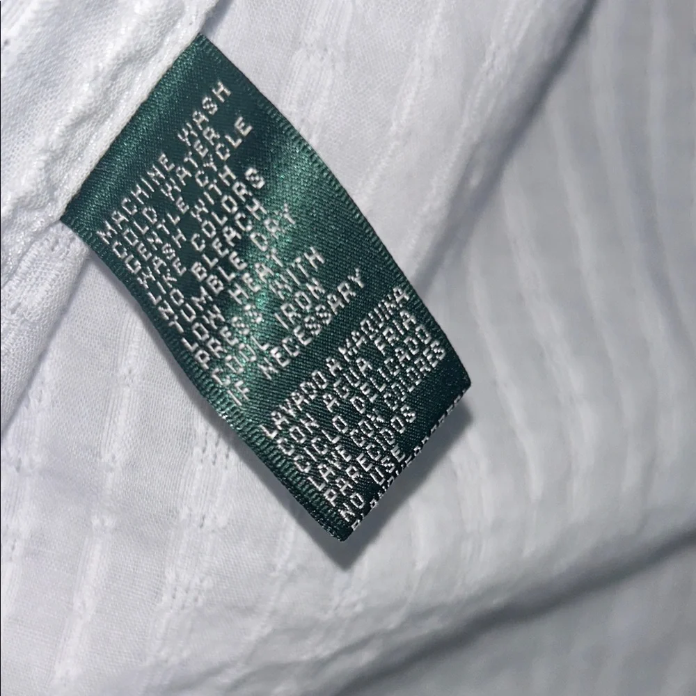 Lauren Ralph Lauren Textured White Dress Shirt - Picture 5 of 9